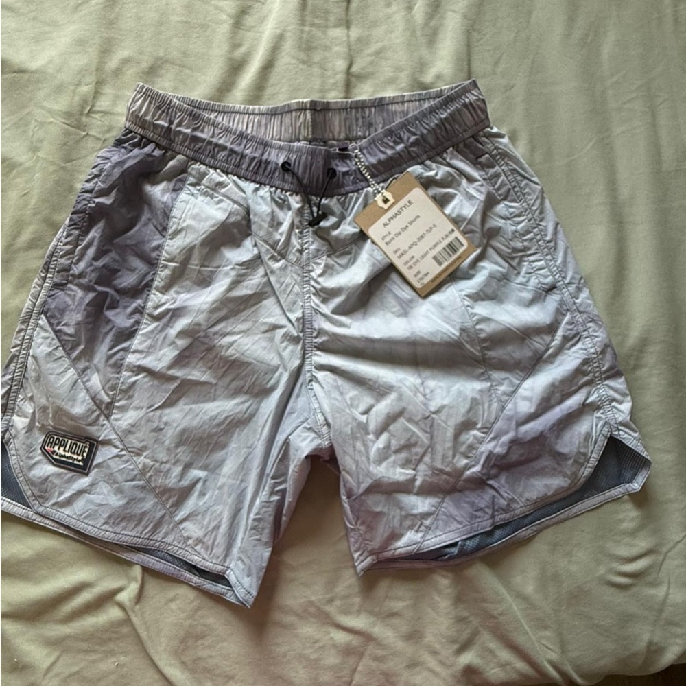 Gray Athletic Shorts with Elastic Waistband